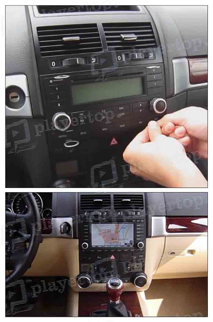 installation autoradio volkswagen touareg 2004 2008